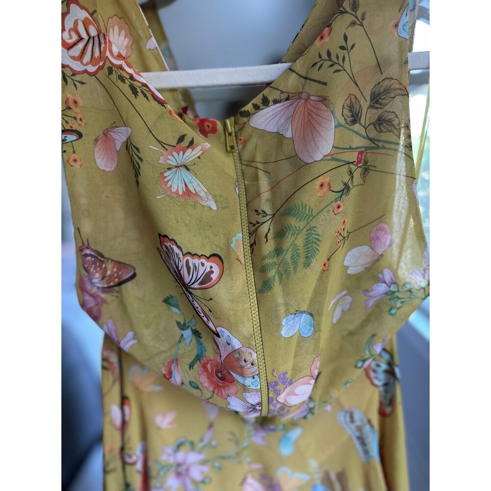 My Beachy Side Green Butterfly Begonia Cut-Out Dress Size Small NEW NWT - Picture 7 of 9